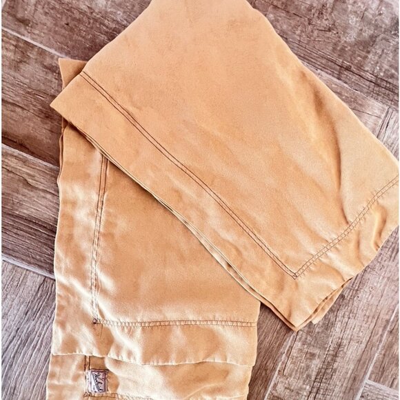 PAIR WOOLRICH  King Size Pillow Shams Ultra Suede Tan Flanged Western 39" x 24" - Picture 10 of 14